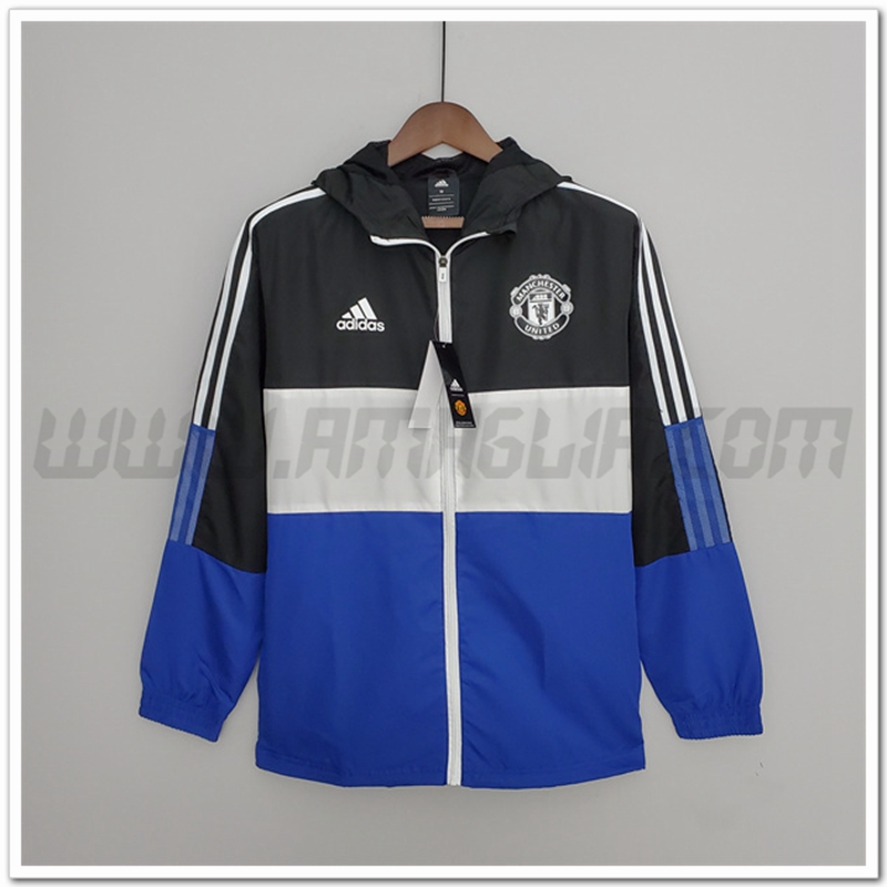 Giacca a Vento Manchester United Bianco/Blue/Nero 2022 2023