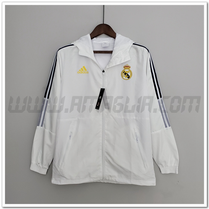 Giacca a Vento Real Madrid Bianco 2022 2023