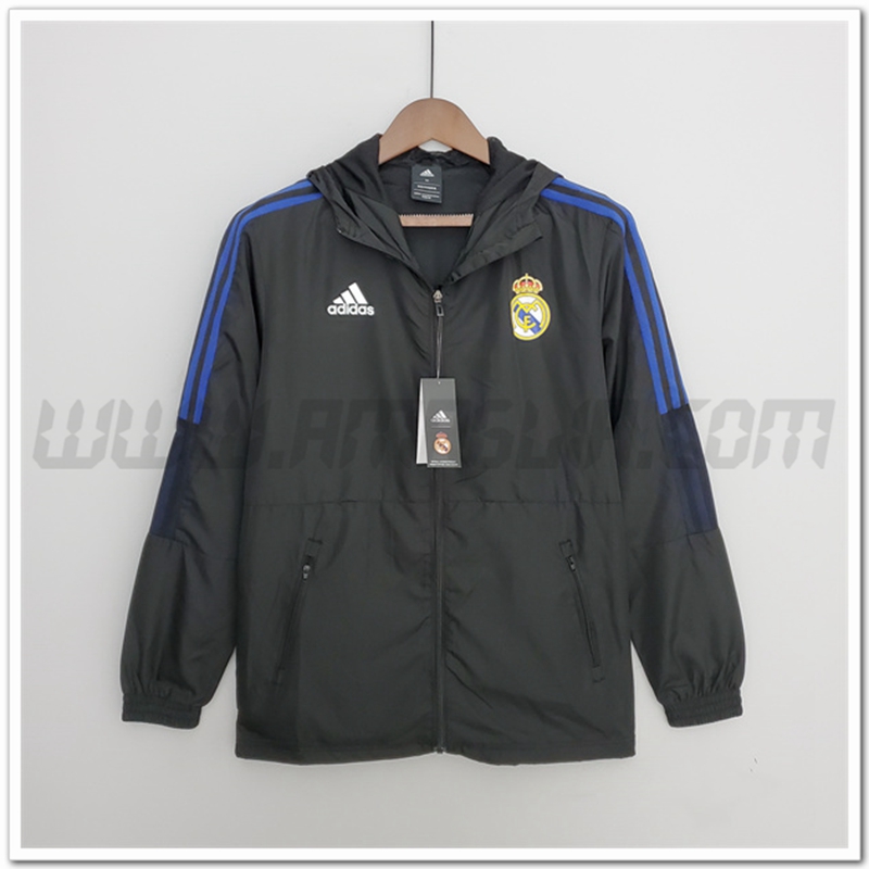 Giacca a Vento Real Madrid Nero 2022 2023