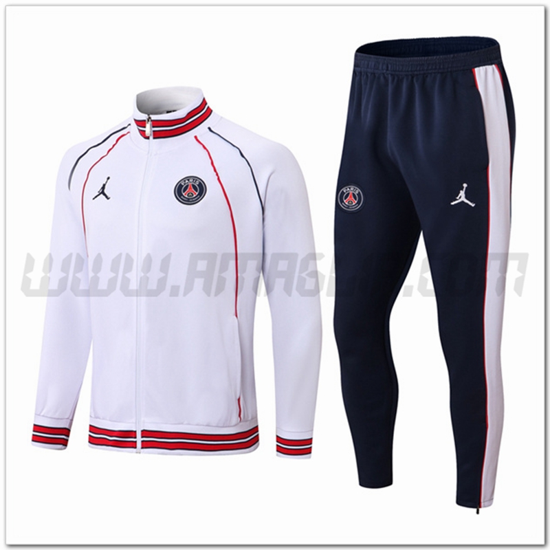 Tuta Allenamento Giacca Jordan PSG Bianco 2022 2023