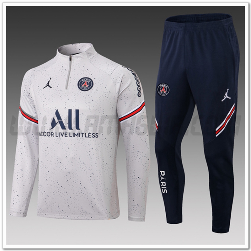 Tuta Allenamento Jordan PSG Bambino Grigio 2022 2023