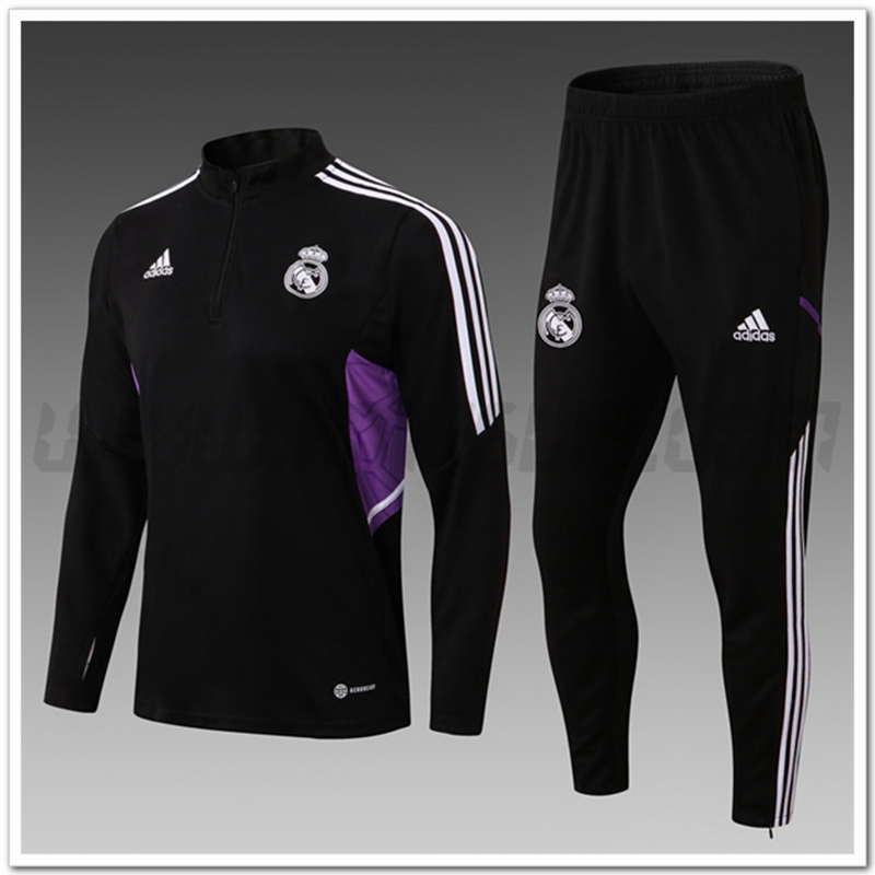 Tuta Allenamento Real Madrid Bambino Nero 2022 2023