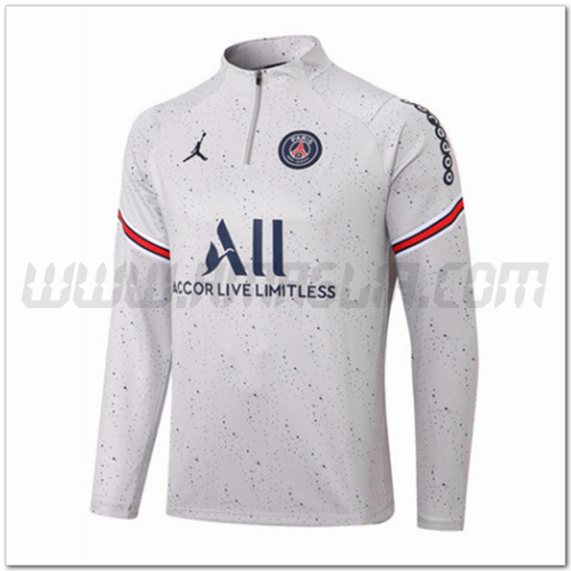 Felpa Allenamento Jordan PSG Grigio 2022 2023