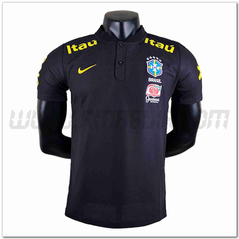 Maglia Polo Brasile Nero 2022 2023