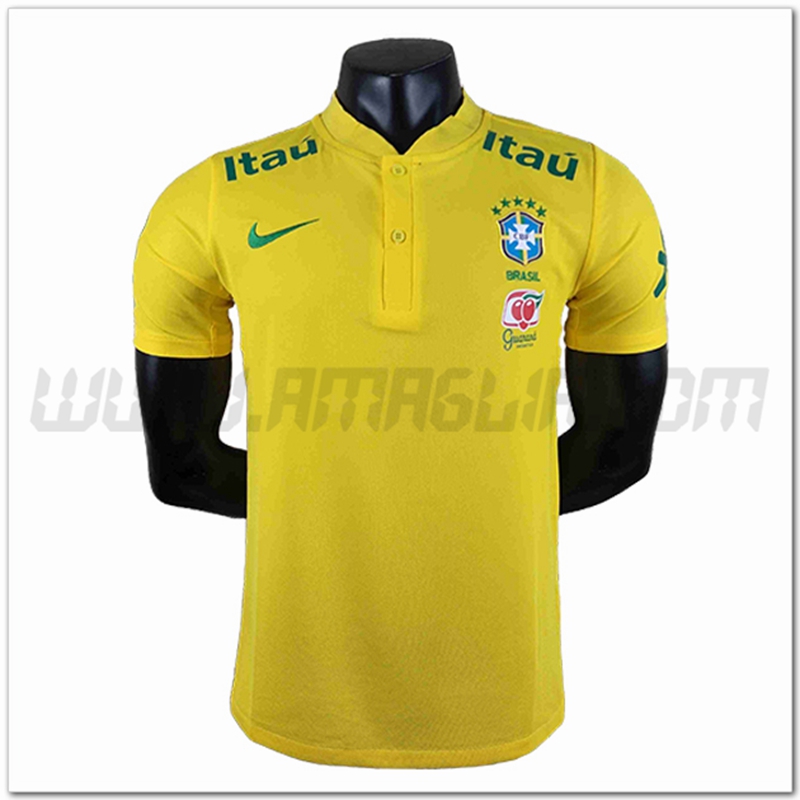 Maglia Polo Brasile Giallo 2022 2023