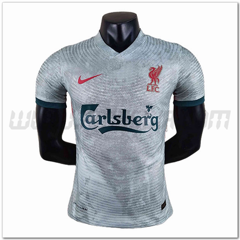 Maglia Allenamento FC Liverpool Versione giocatore Grigio 2022 2023