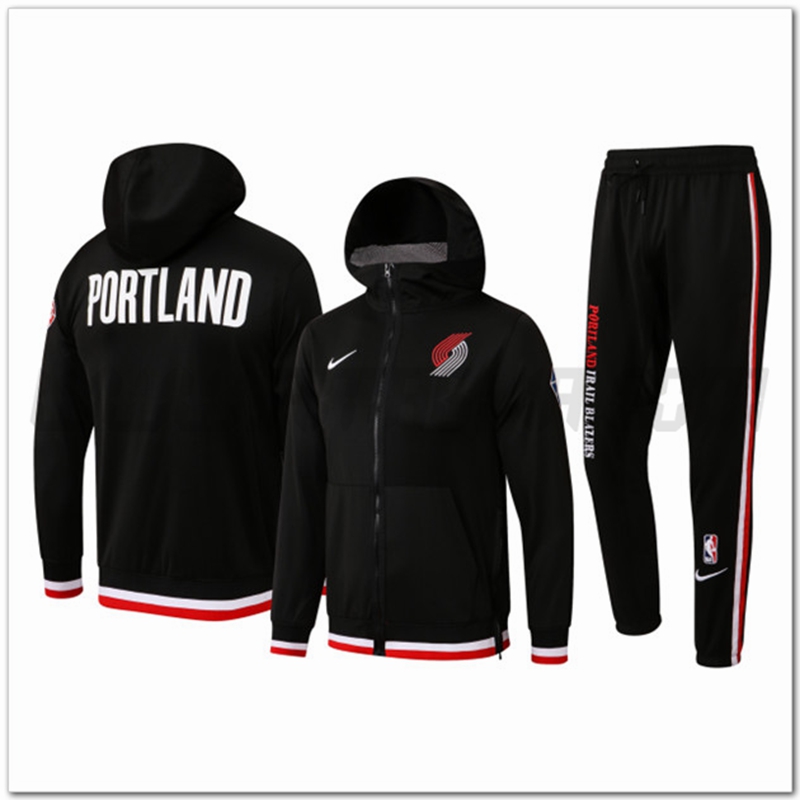 Tuta Allenamento Portland Trail Blazers Nero 2022