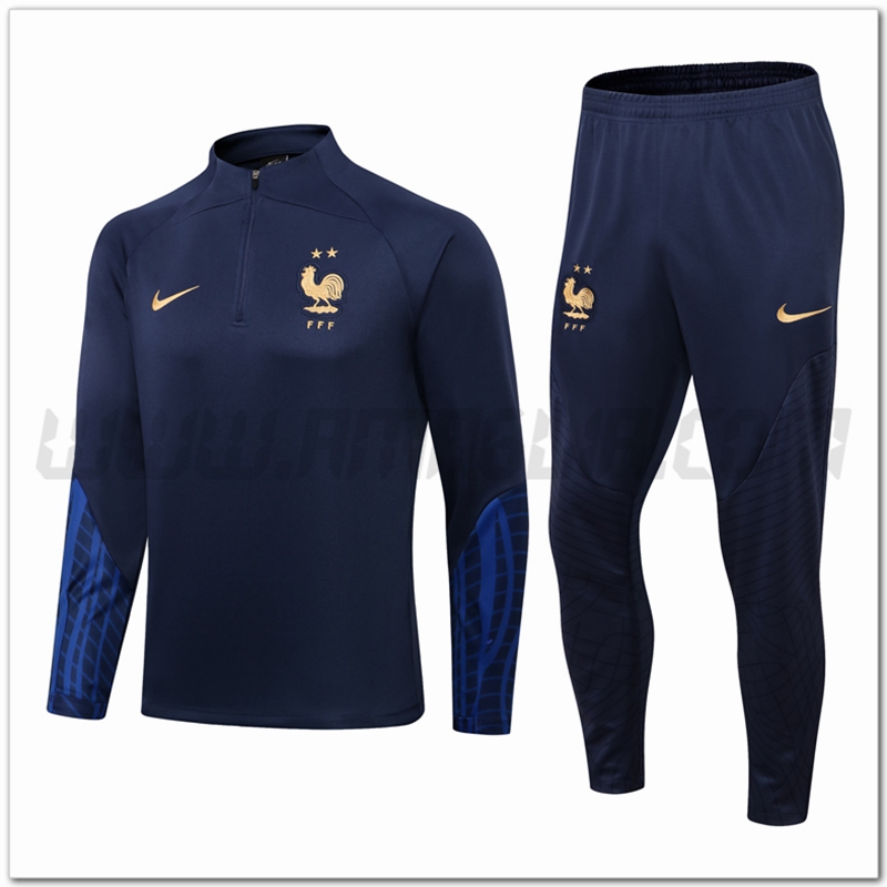 Tuta Allenamento Francia Blu Marina 2022 2023