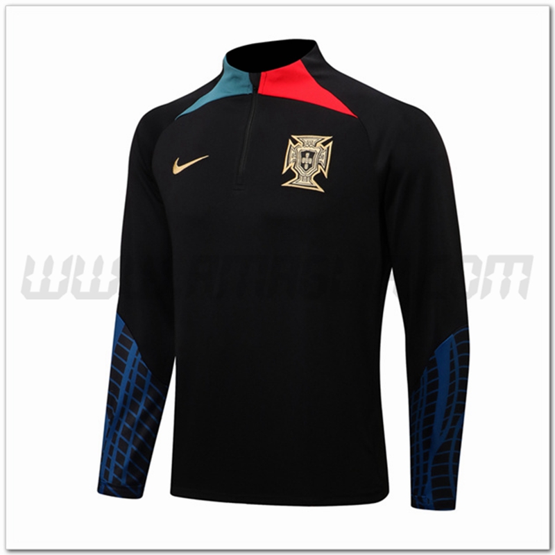 Felpa Allenamento Portogallo Nero 2022 2023