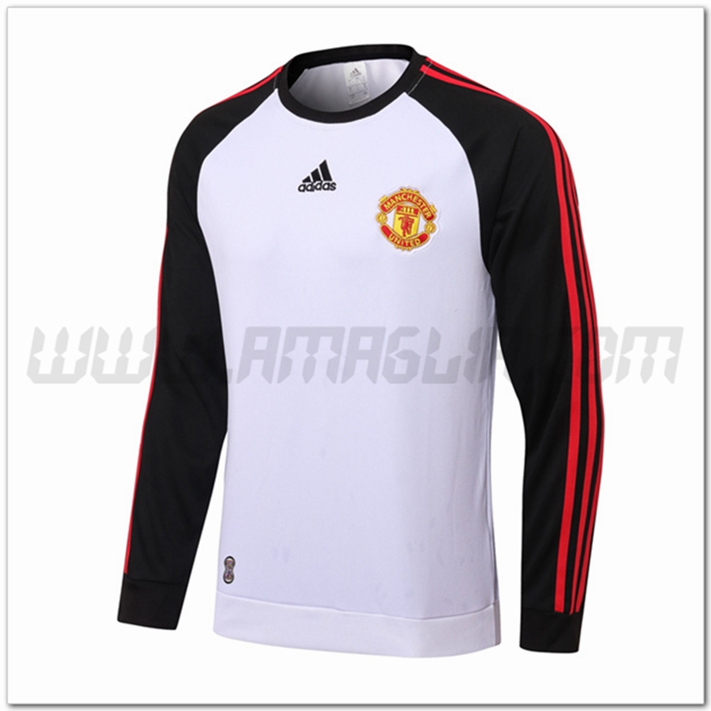 Felpa Allenamento Manchester United Bianco 2022 2023