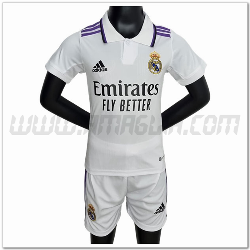 Kit Maglia Real Madrid Bambino Prima 2022 2023