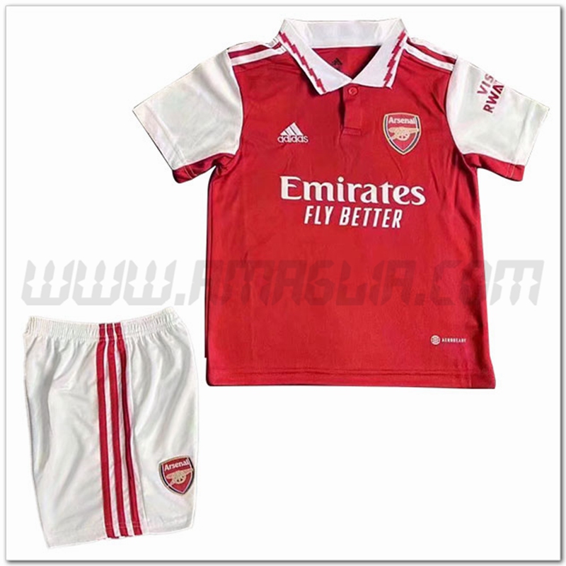 Kit Maglia Arsenal Bambino Prima 2022 2023