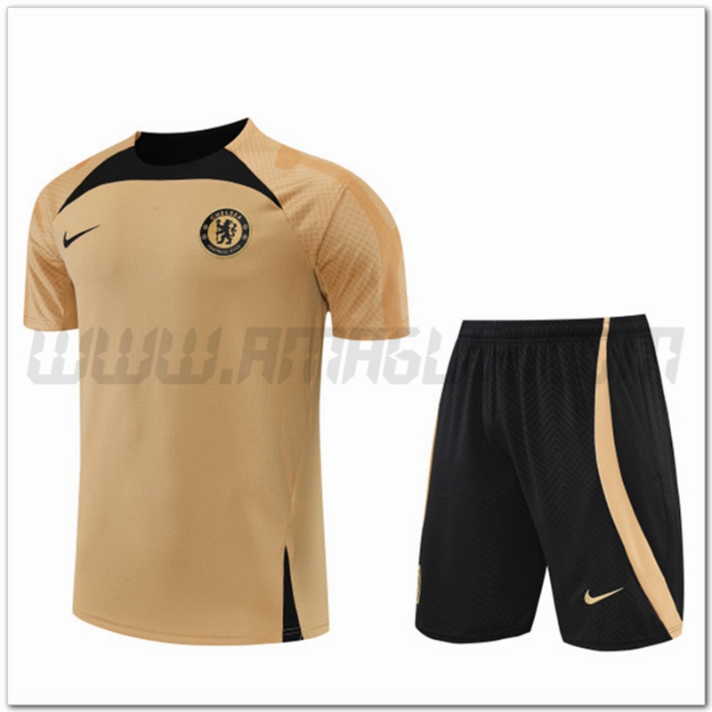 Maglia Allenamento FC Chelsea + Pantaloncinis Giallo 2022 2023