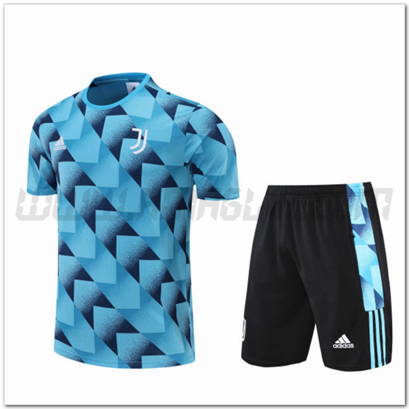 Maglia Allenamento Juventus + Pantaloncinis Blu 2022 2023