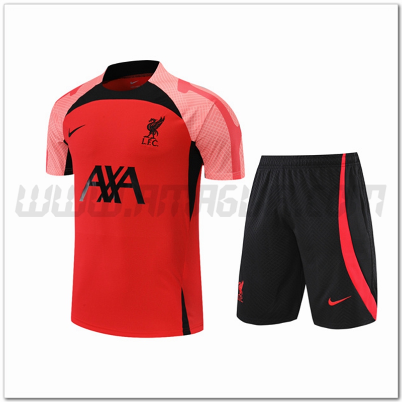 Maglia Allenamento FC Liverpool + Pantaloncinis Rosso 2022 2023