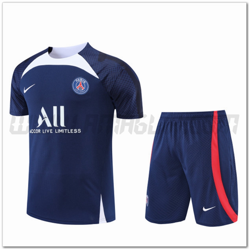 Maglia Allenamento PSG + Pantaloncinis Blu Marino 2022 2023