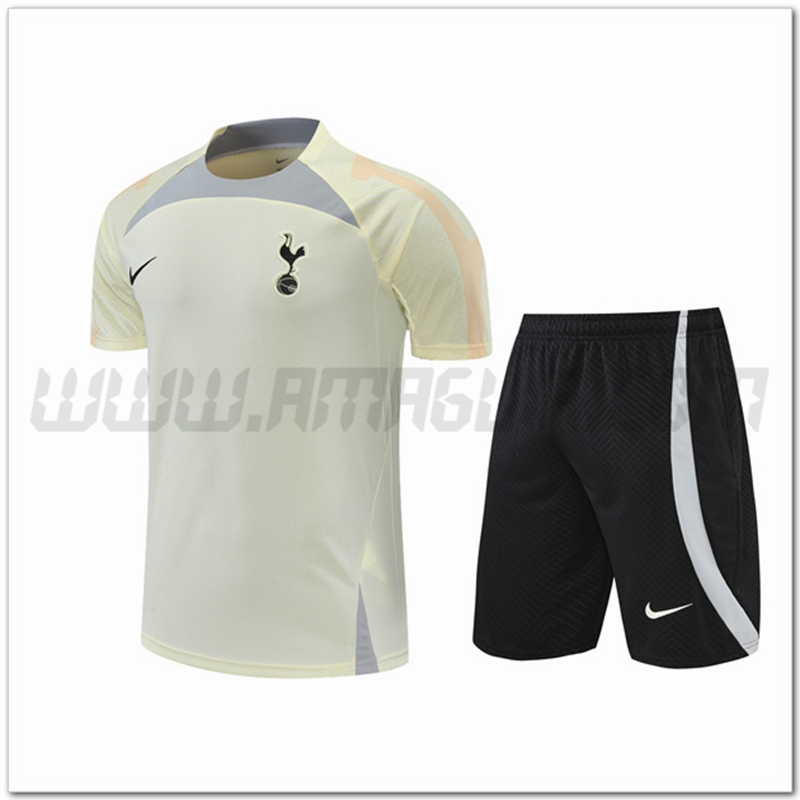 Maglia Allenamento Tottenham Hotspur + Pantaloni Giallo 2022 2023