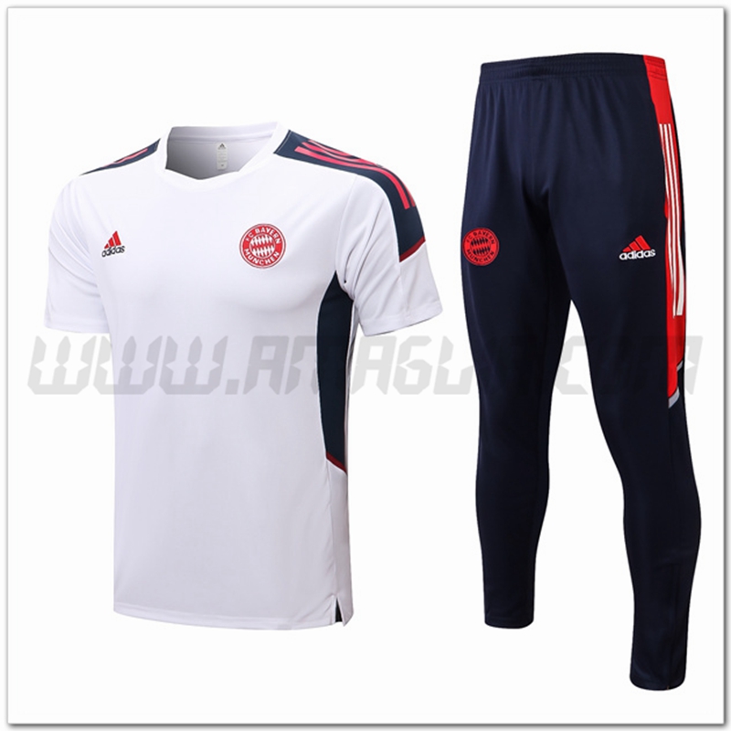 Maglia Allenamento Bayern Monaco + Pantaloni Bianco 2022 2023