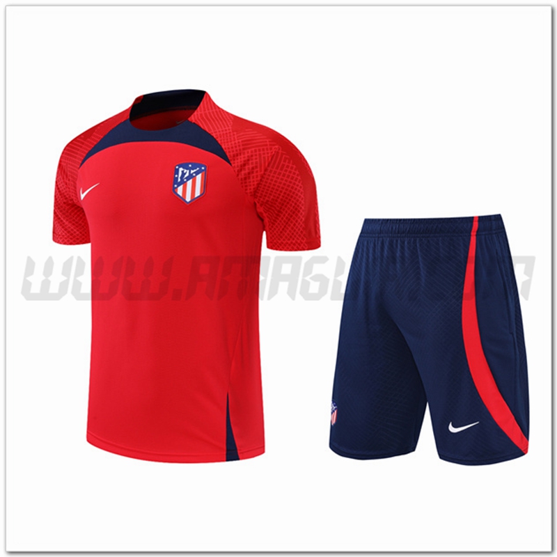 Maglia Allenamento Atletico Madrid + Pantaloncinis Rosso 2022 2023