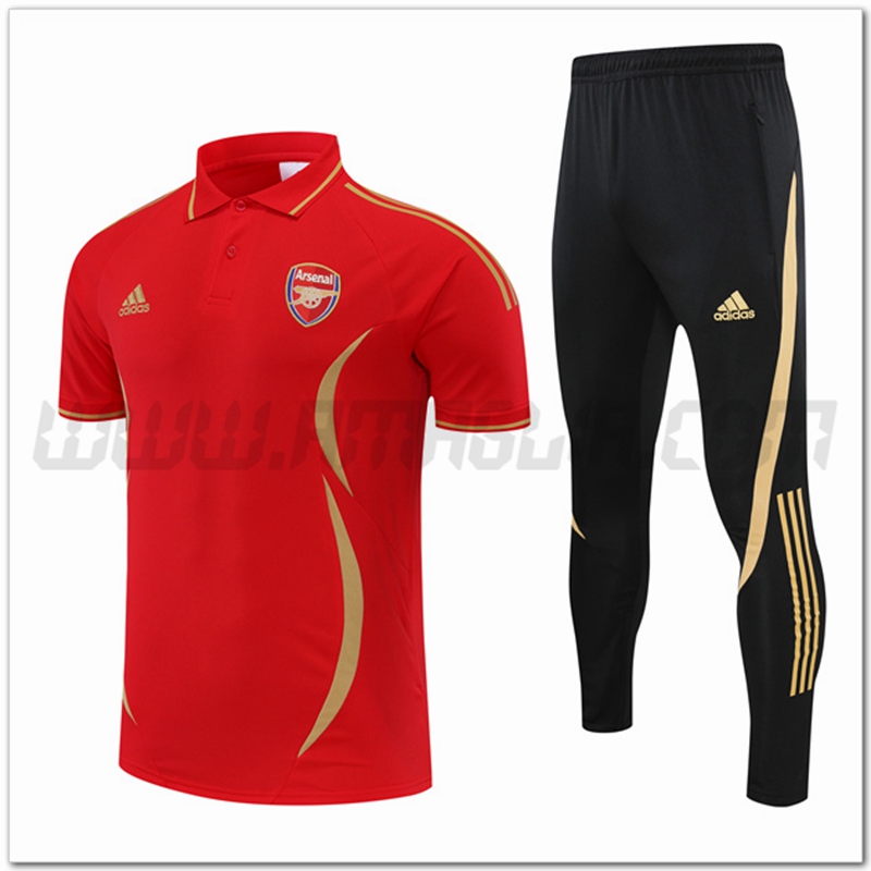 Maglia Polo Arsenal + Pantaloni Rosso 2022 2023