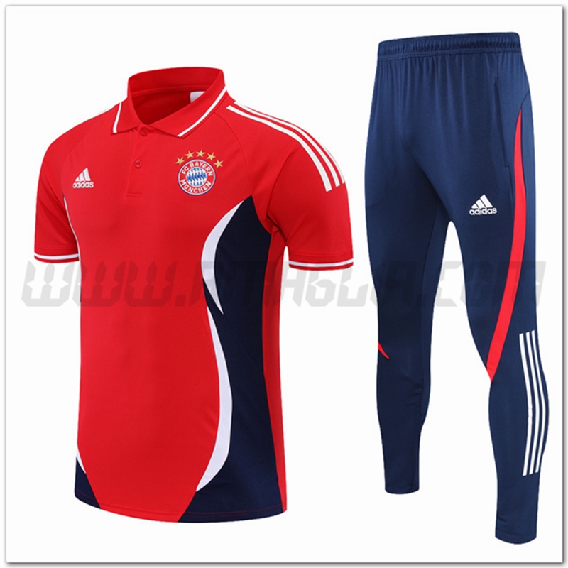 Maglia Polo Bayern Monaco + Pantaloni Rosso 2022 2023