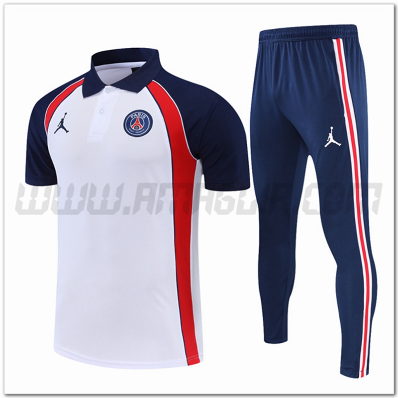 Maglia Polo Jordan PSG + Pantaloni Bianco 2022 2023