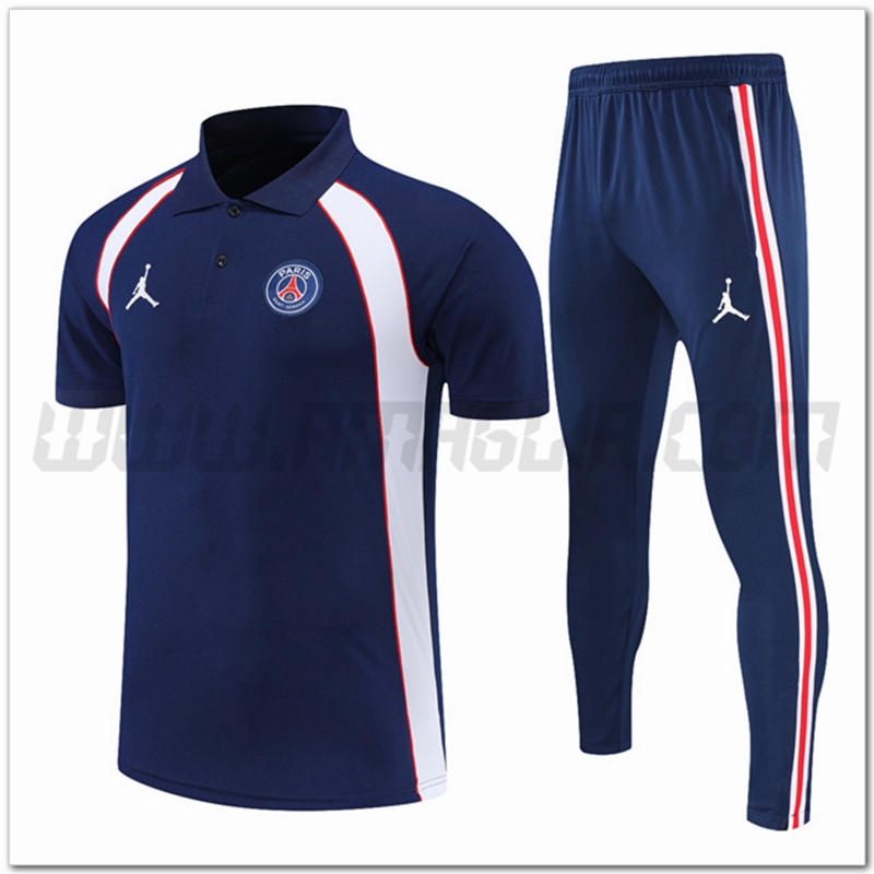 Maglia Polo Jordan PSG + Pantaloni Blu Marino 2022 2023