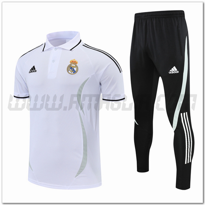 Maglia Polo Real Madrid + Pantaloni Bianco 2022 2023