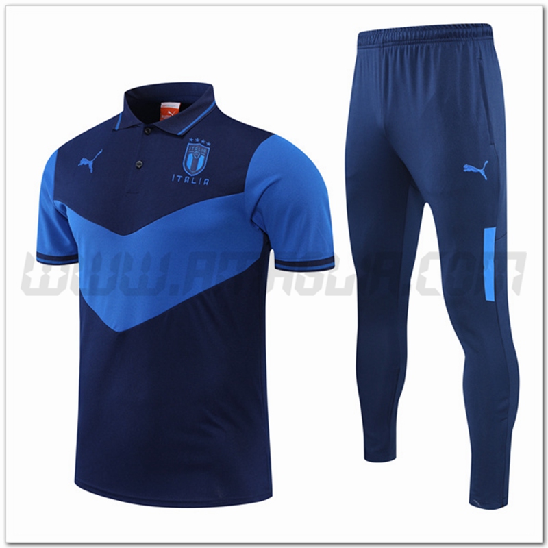 Maglia Polo Italia + Pantaloni Blu Marino 2022 2023