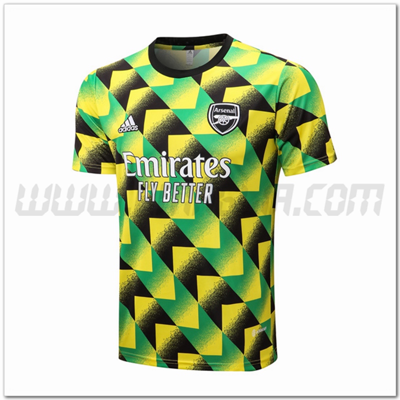 Maglia Allenamento Arsenal Verde/Giallo 2022 2023