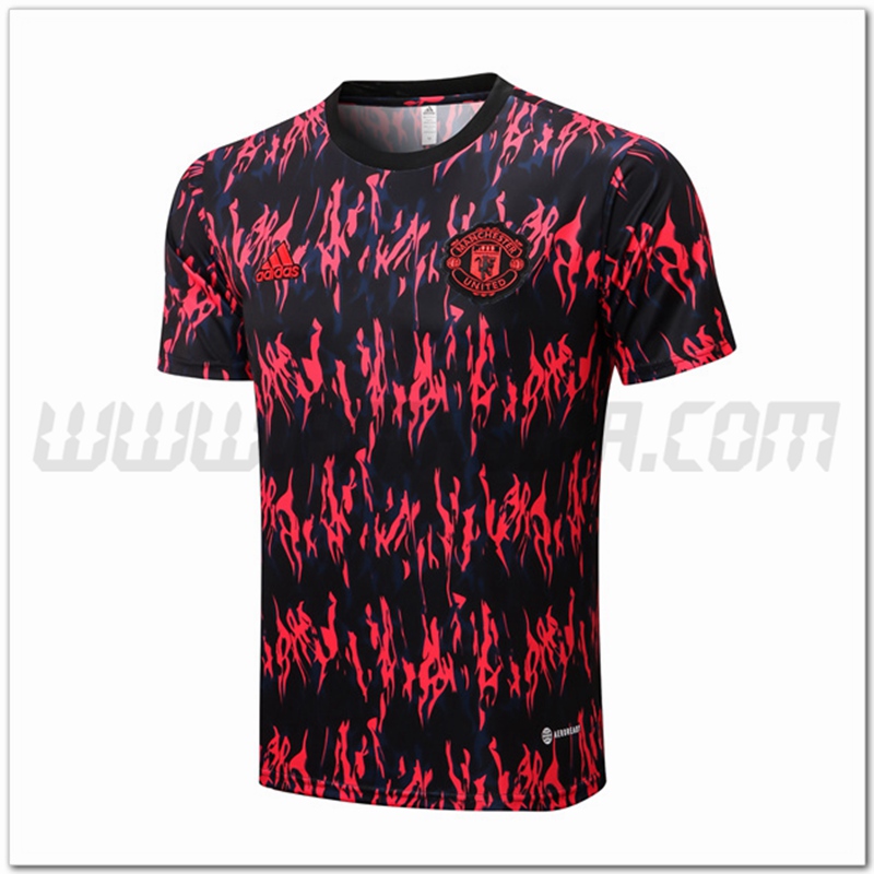 Maglia Allenamento Manchester United Nero/Rosso 2022 2023