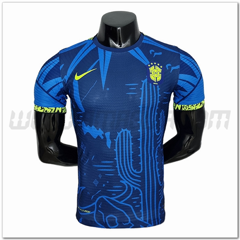 Maglia Squadra Brasile Versione giocatore classica 2022 2023 Blu