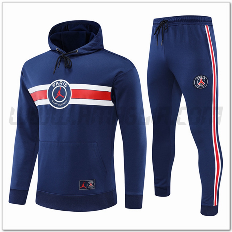Tuta Giacca con Cappuccio Jordan PSG Blu 2022 2023