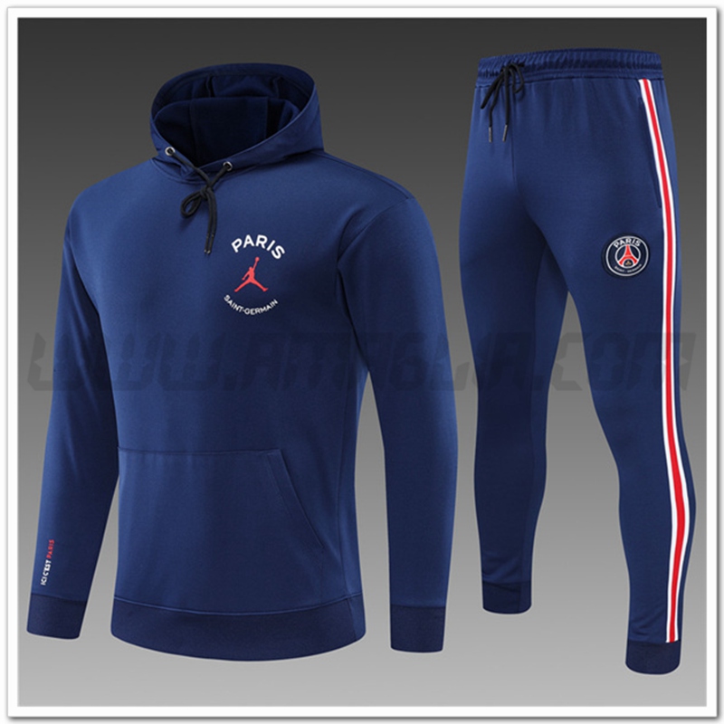 Tuta Giacca con Cappuccio Jordan PSG Bambino Blu Marino 2022 2023