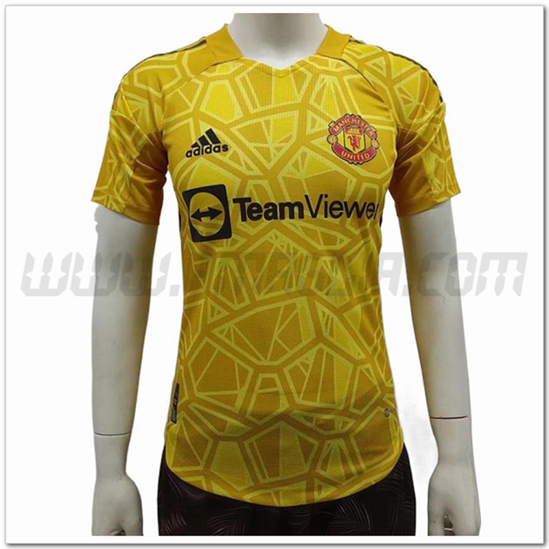 Maglia Portiere Manchester United 2022 2023 Giallo