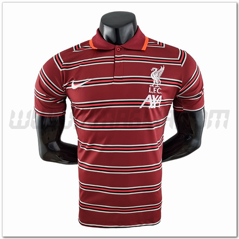 Maglia Polo FC Liverpool Rosso/Bianco 2022 2023