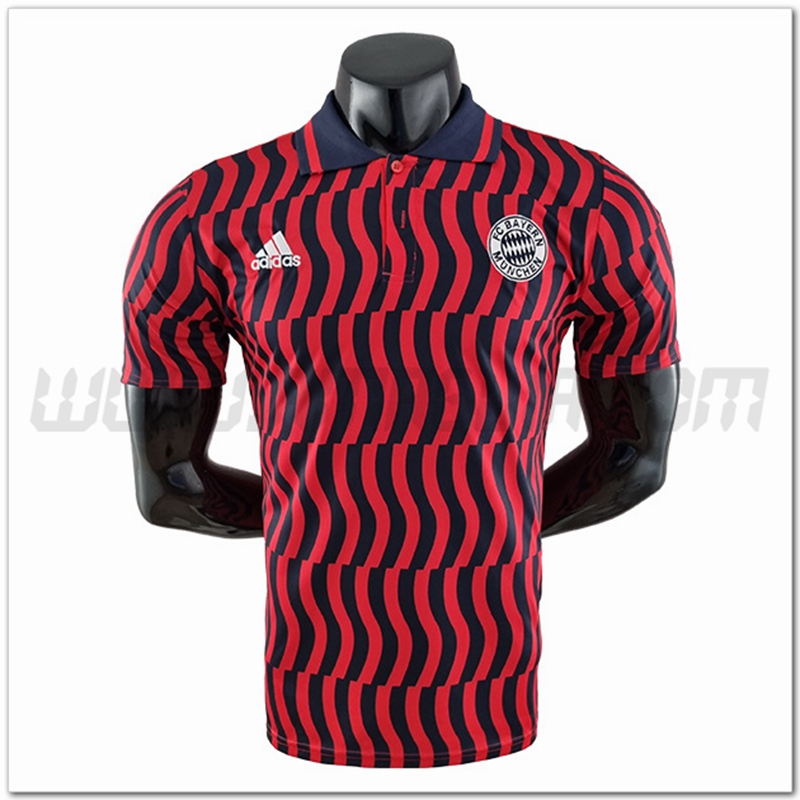 Maglia Polo Bayern Monaco Rosso/Nero 2022 2023
