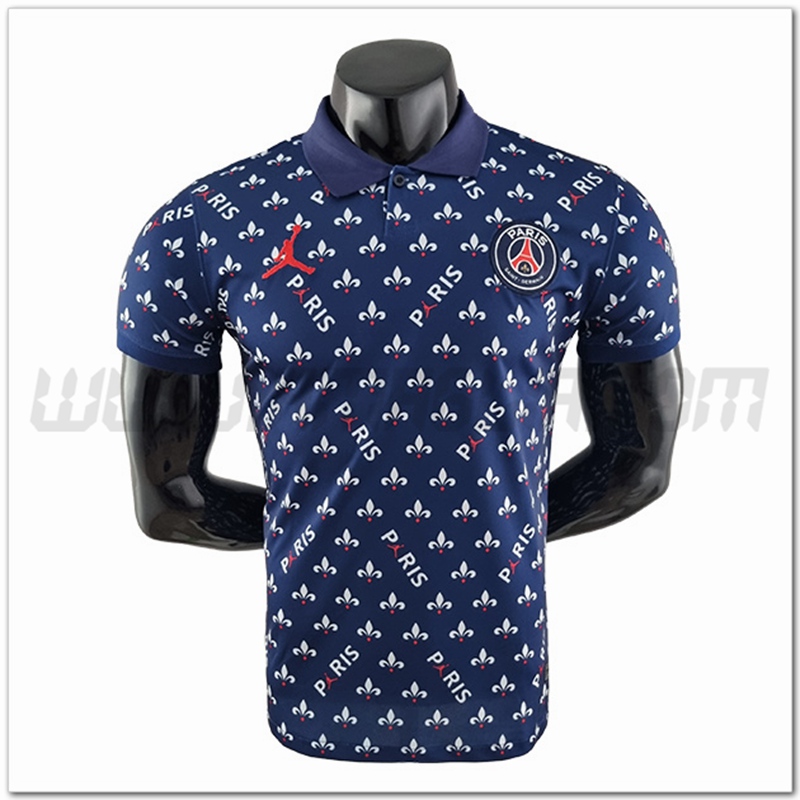 Maglia Polo Jordan PSG Bianco/Blu 2022 2023