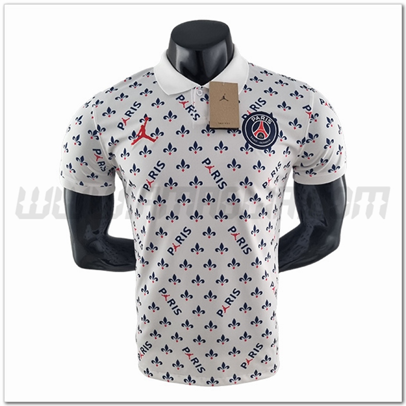 Maglia Polo Jordan PSG Blu/Bianco 2022 2023