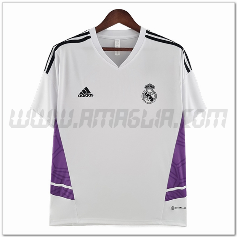 Maglia Allenamento Real Madrid Bianco/Viola 2022 2023