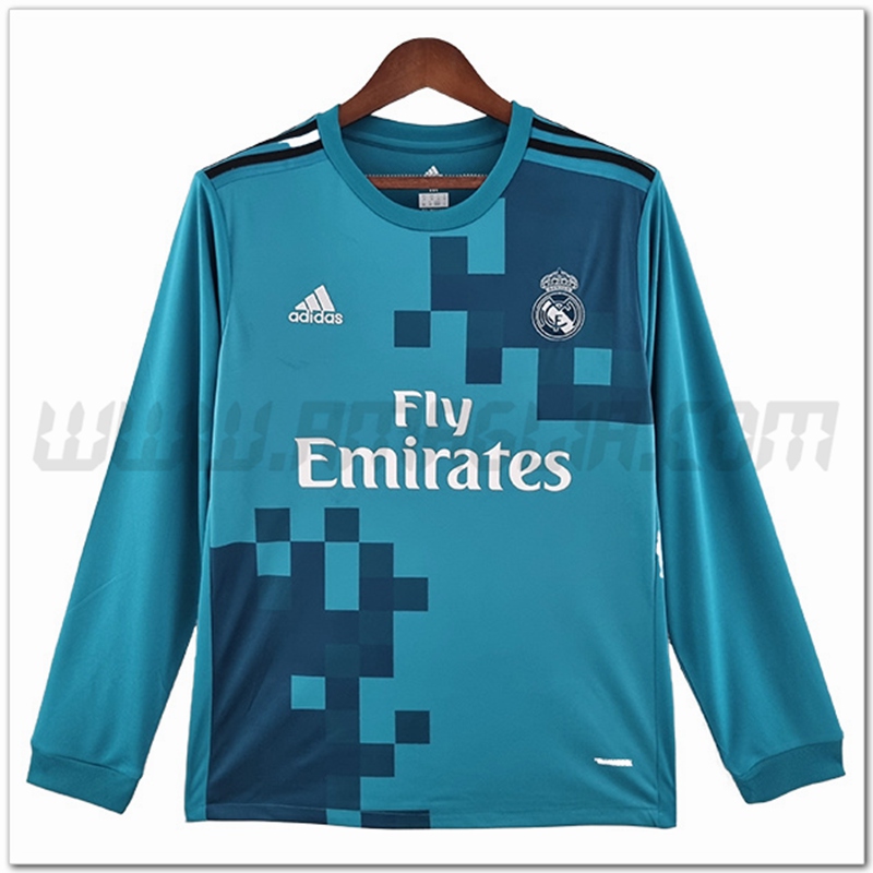 Seconda Maglia Real Madrid Retro Maniche lunghe 2017/2018