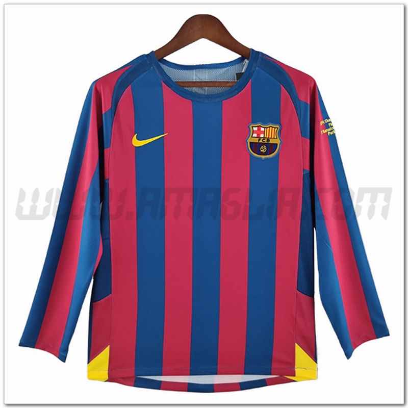 Prima Maglia FC Barcellona Retro Maniche lunghe 2005/2006