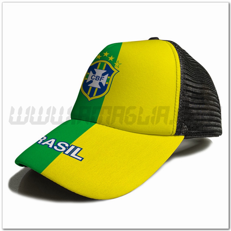Cappellino da Calcio Brasile Giallo/Verde 2023