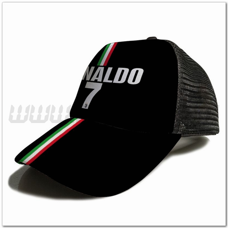Cappellino da Calcio Ronaldo 7 Nero 2023