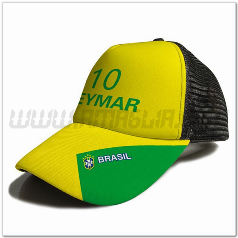 Cappellino da Calcio Neymar 10 Giallo/Verde 2023