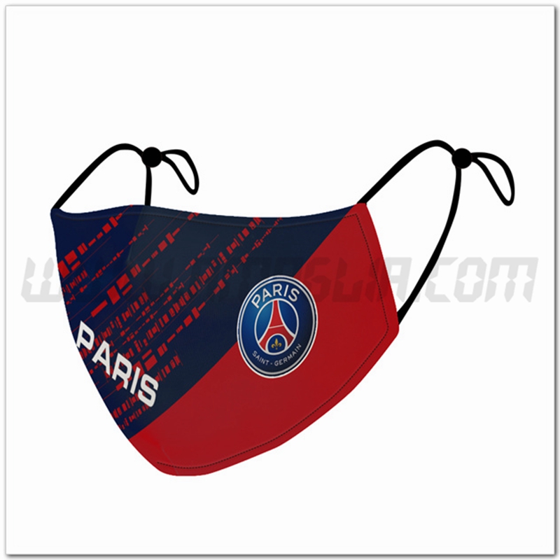 Nuove Mascherine Calcio PSG Rosso Riutilizzabile