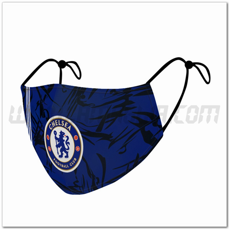 Nuove Mascherine Calcio FC Chelsea Blu Riutilizzabile