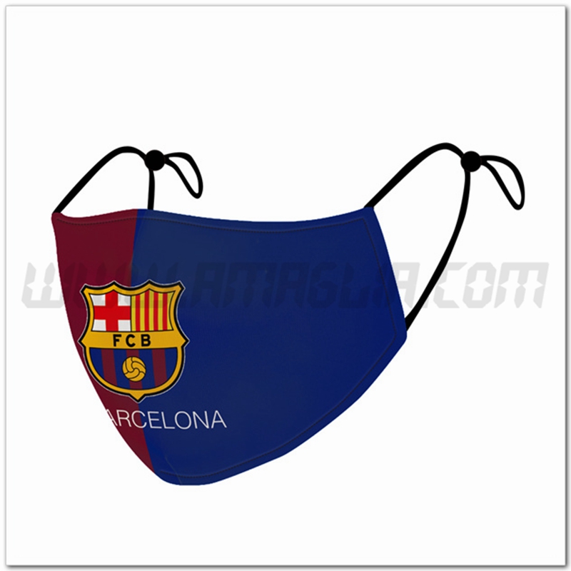 Nuove Mascherine Calcio FC Barcellona Blu/Rosso Riutilizzabile