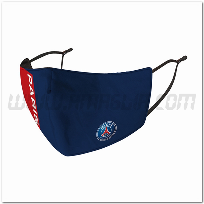 Nuove Mascherine Calcio PSG Blu Marino Riutilizzabile