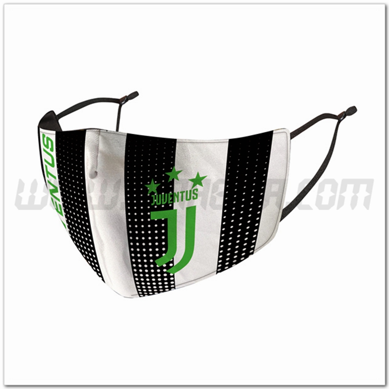 Nuove Mascherine Calcio Juventus Nero/Bianco Riutilizzabile